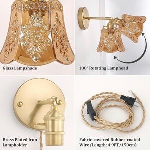 Vintage Wall Sconce Plug In Light Fixture